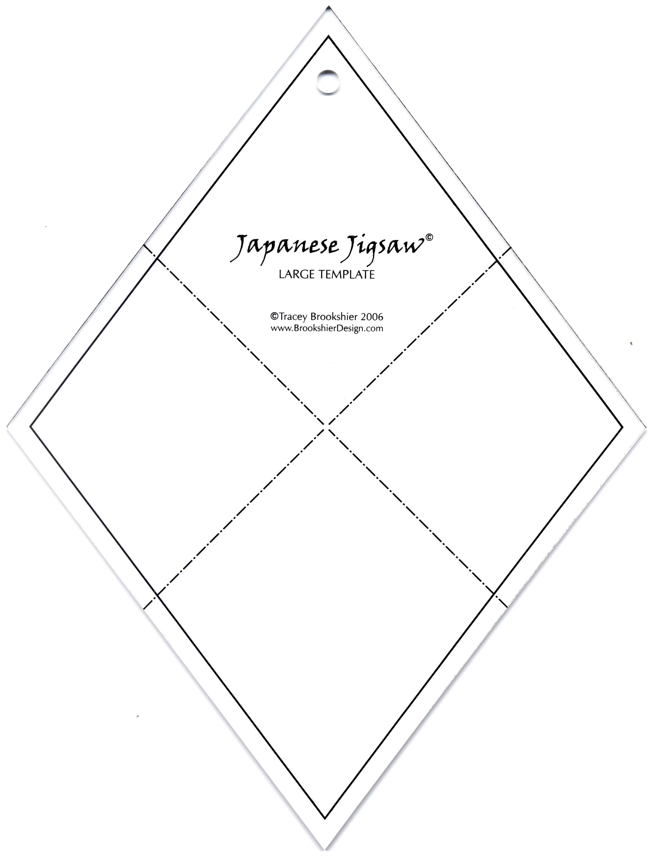 Japanese Jigsaw Acrylic Template - Fat Quarters