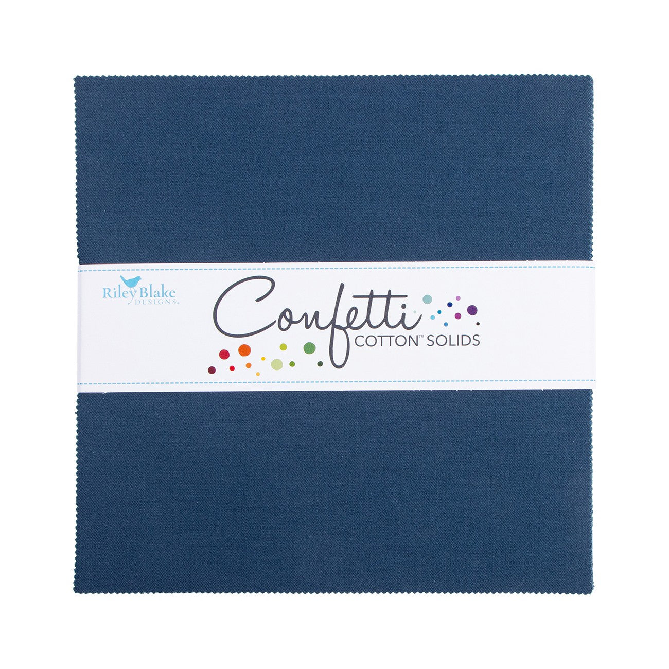 Confetti Cotton Oxford Blue 10in Squares, 42pcs/bundle