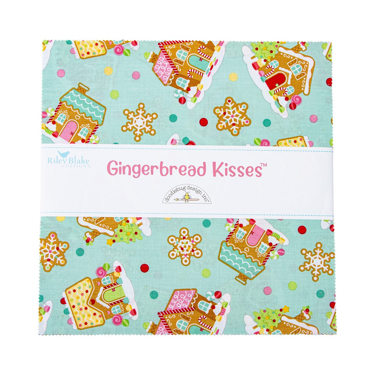 Gingerbread Kisses 10in Squares, 42pcs/bundle