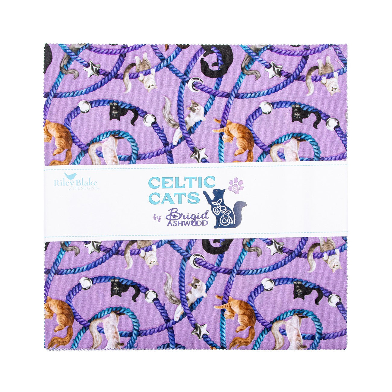 Celtic Cats 10in Squares, 42pcs/bundle