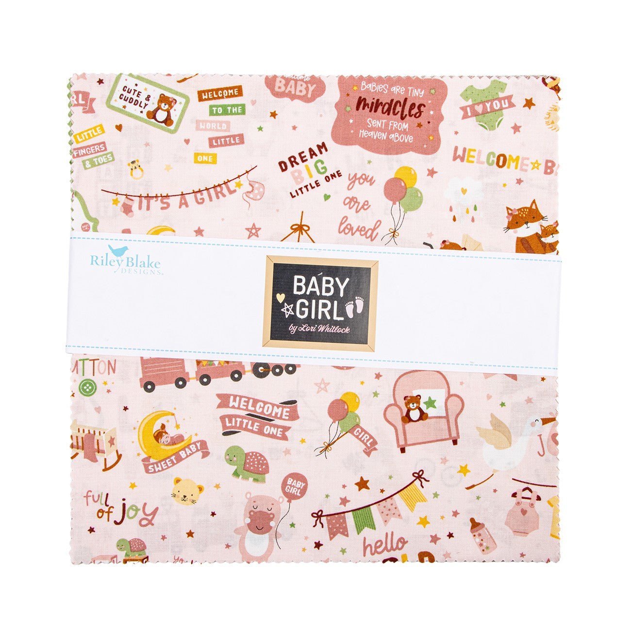 Baby Girl 10in Squares, 42pcs/bundle