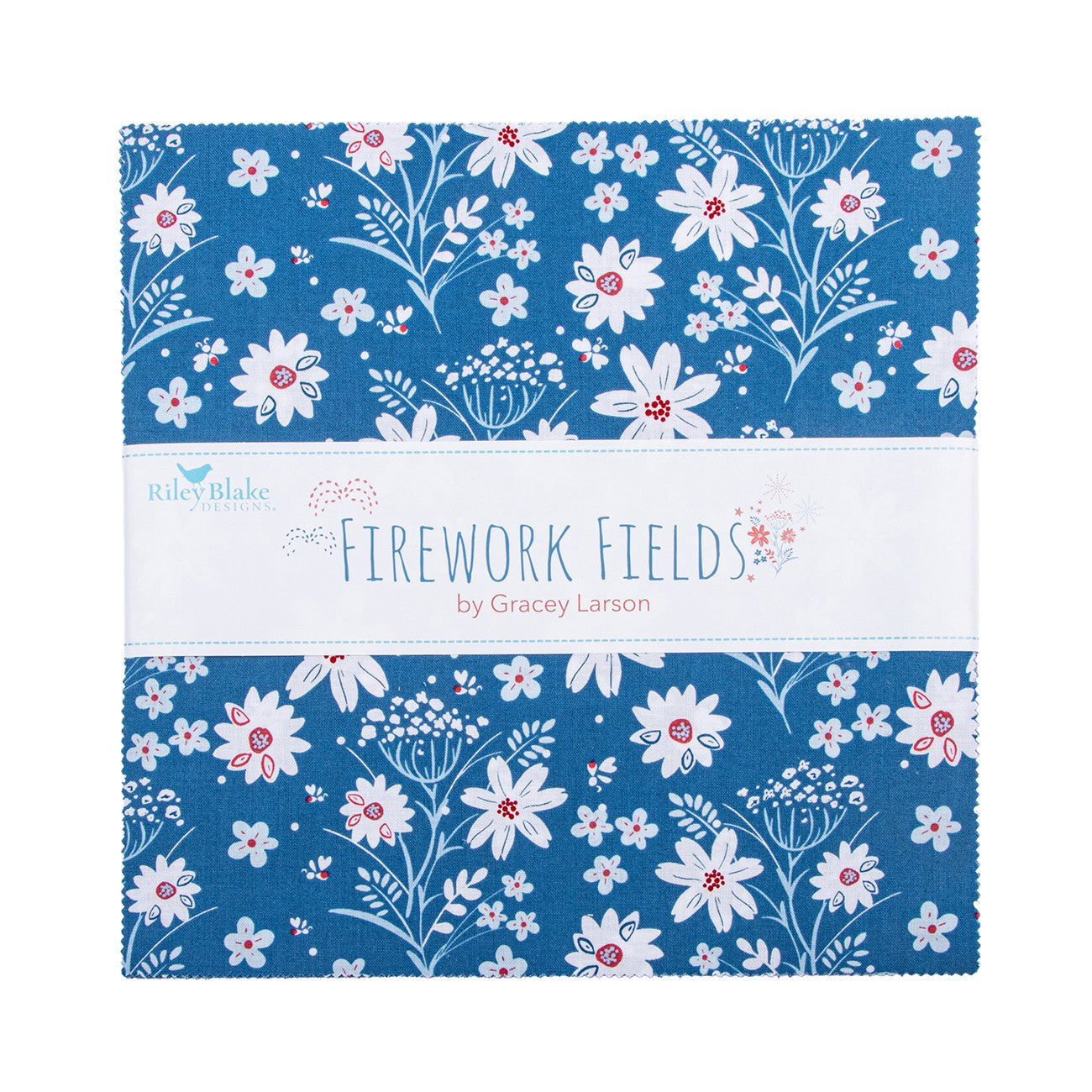 Firework Fields 10in Squares, 42pcs