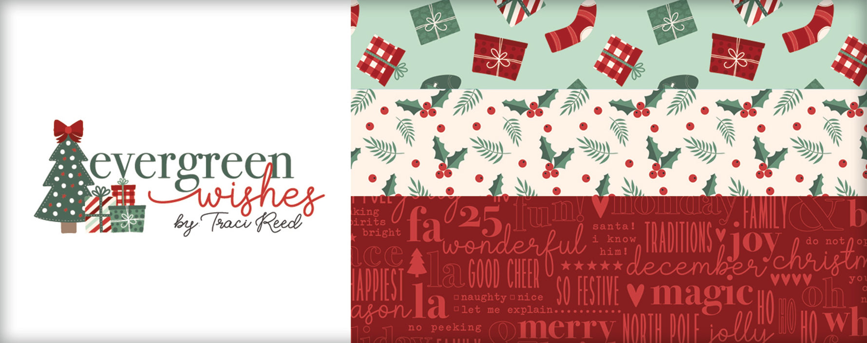 Evergreen Wishes 10in Squares, 42pcs/bundle