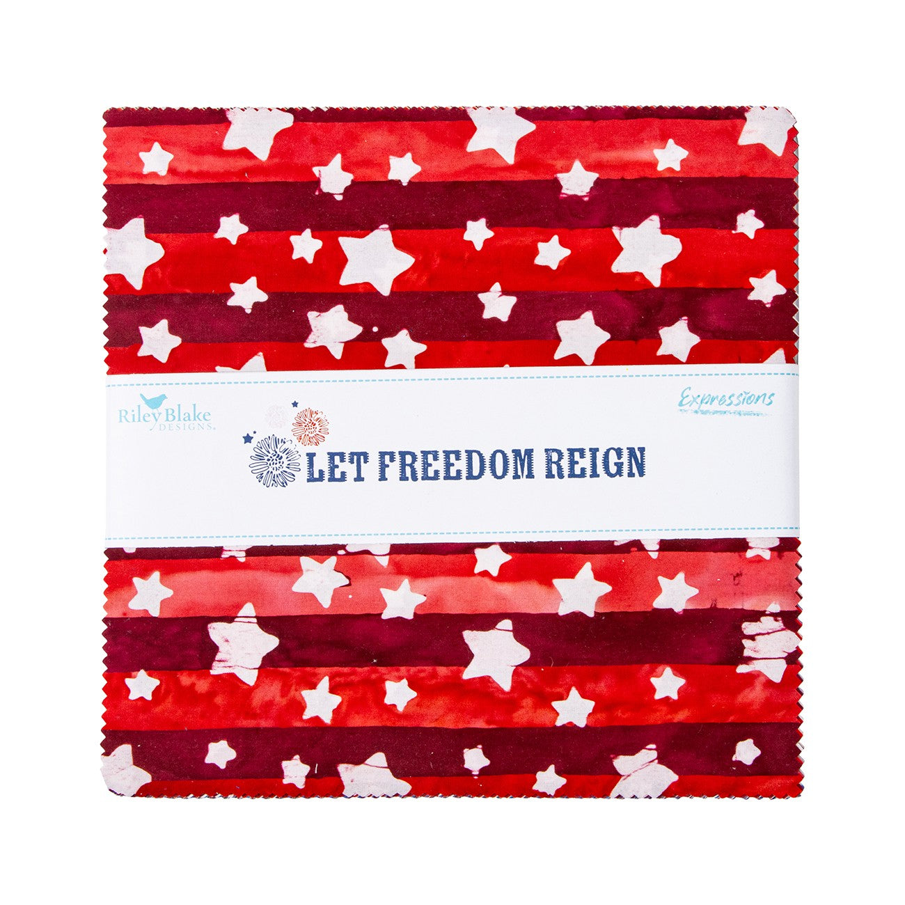 Batiks Let Freedom Reign 10in Squares, 42pcs/bundle