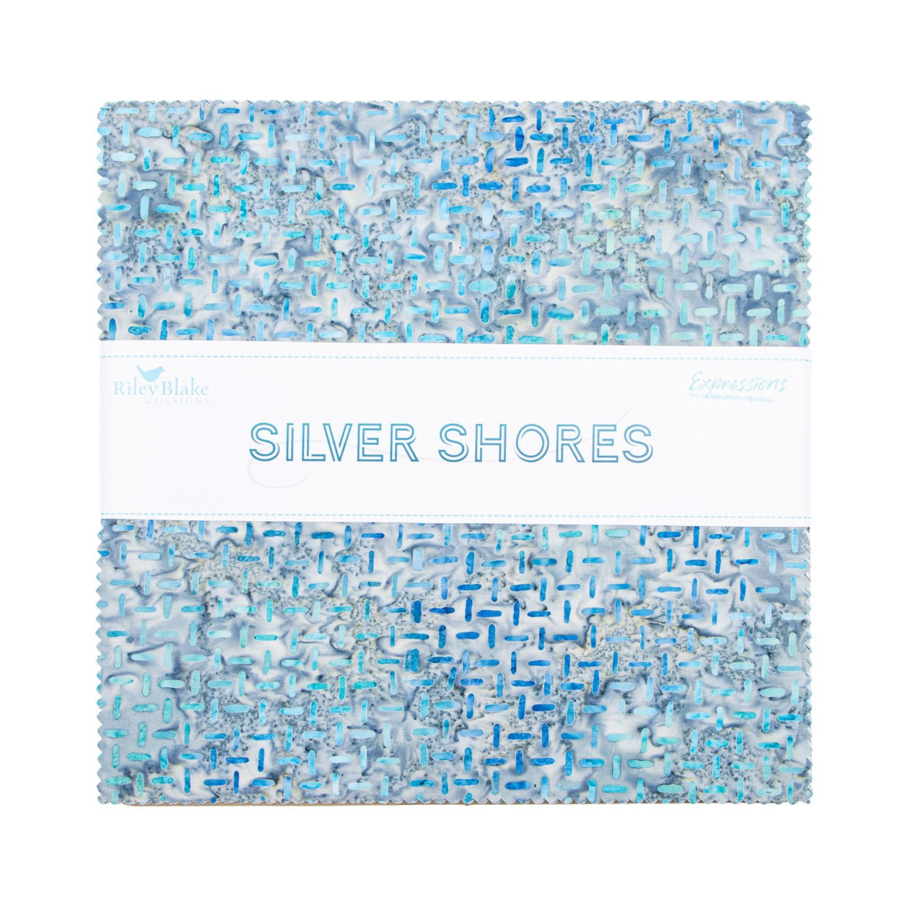 Batiks Silver Shores 10in Squares, 42pcs