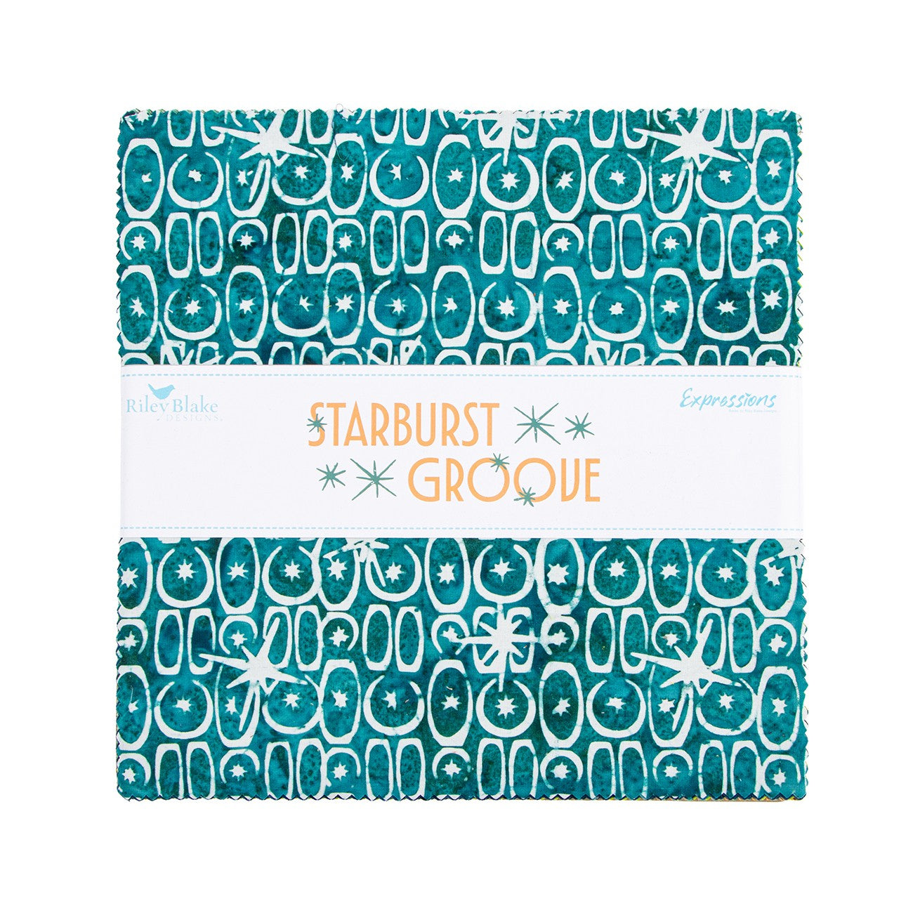 Batiks Starburst Groove 10 Inch Stacker, 42pcs
