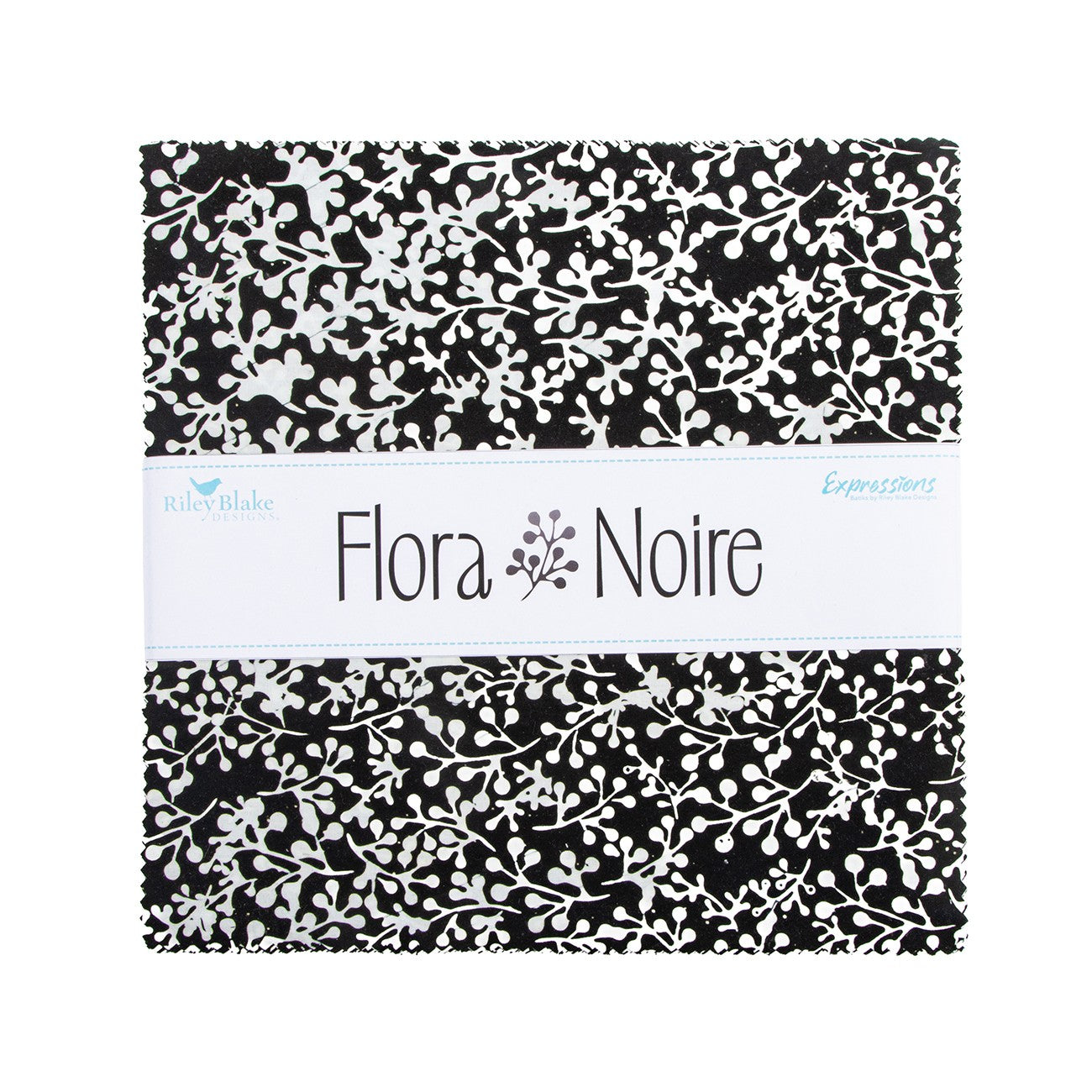 Batiks Flora Noire 10in Squares, 42pcs/bundle