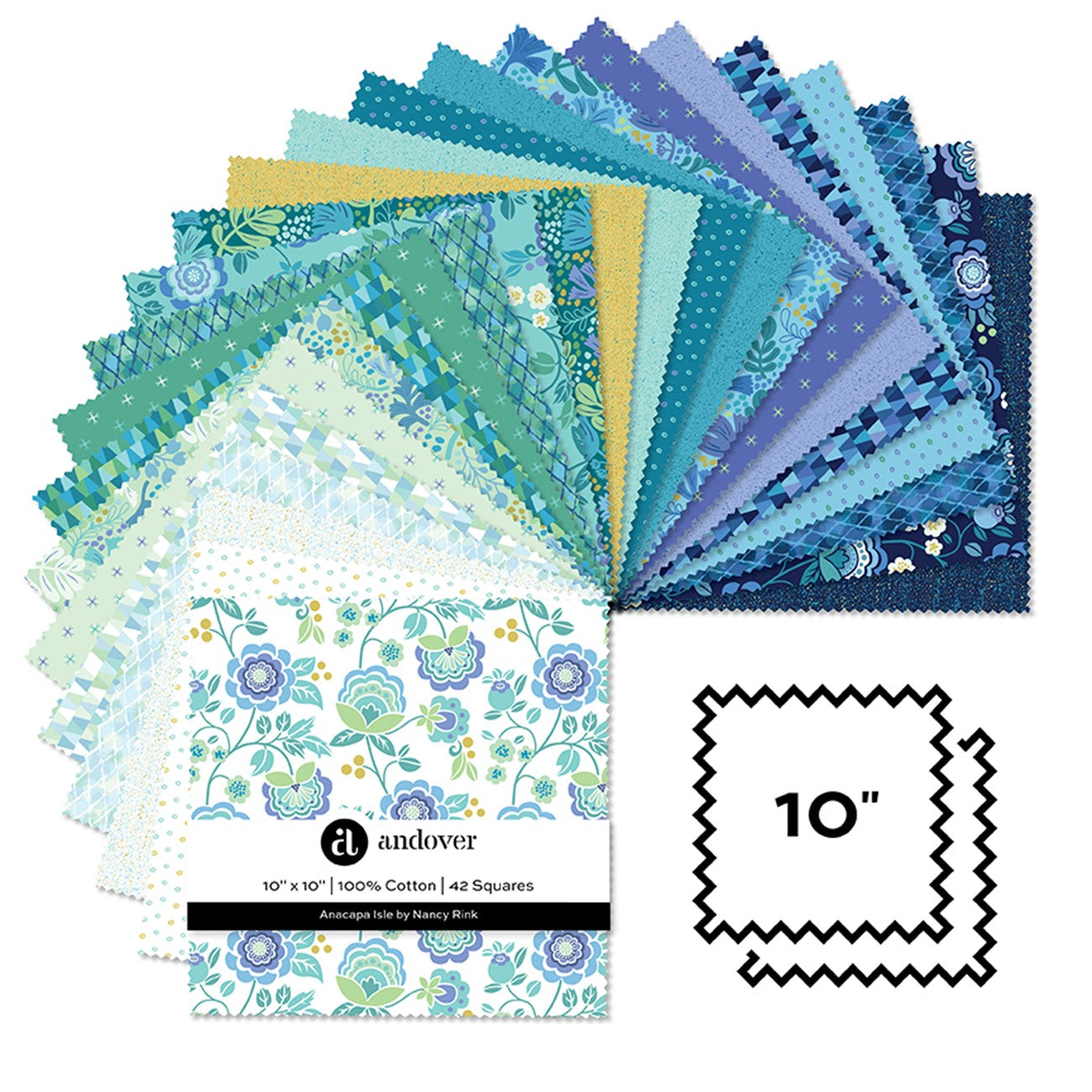 Anacapa Isle - 10 Inch Square - 42 Cuts Each