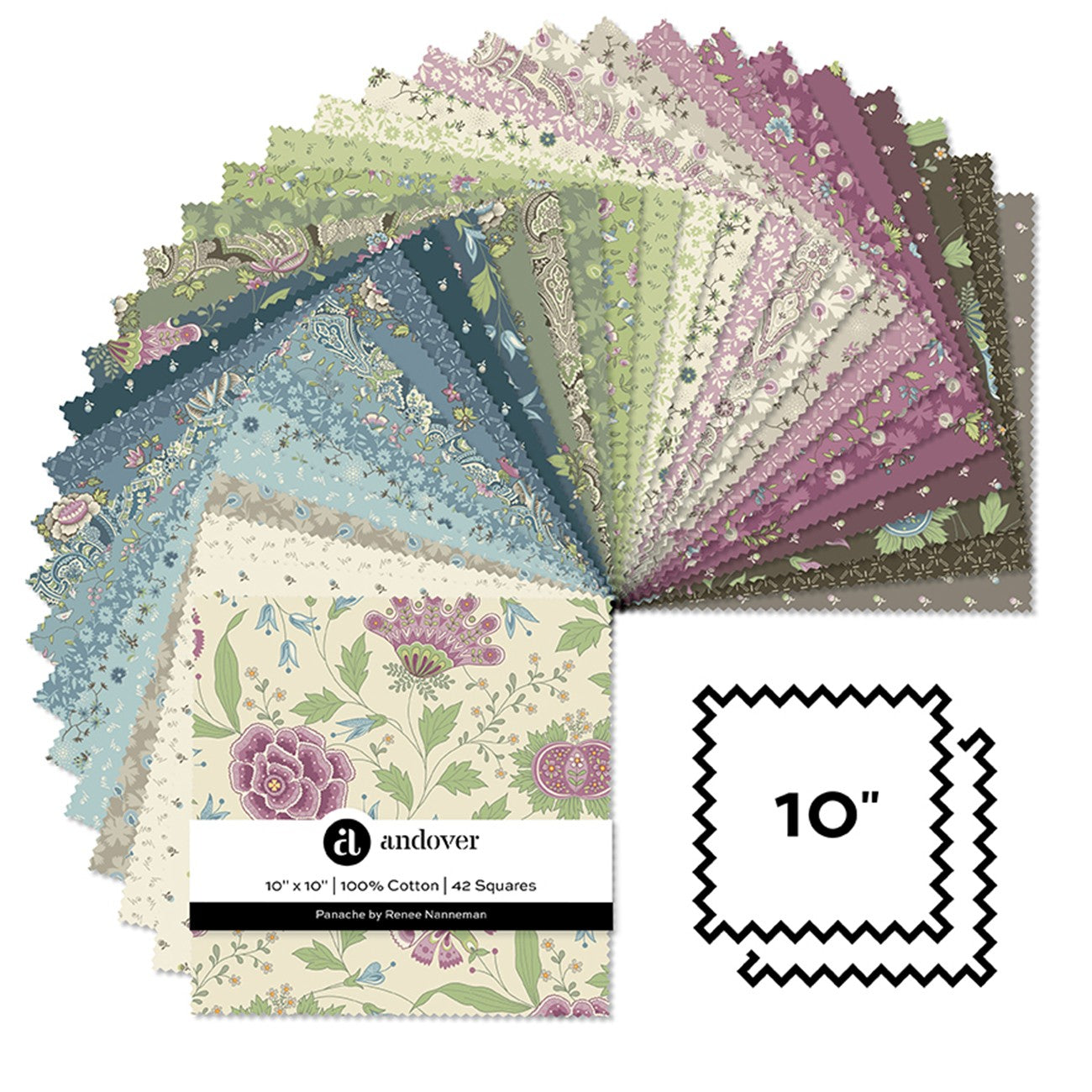 Panache - 10 Inch Square - 42 Cuts Each