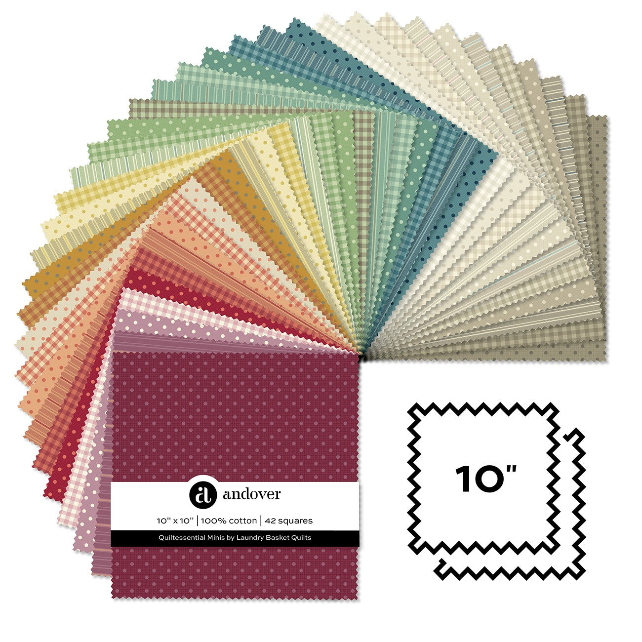 Quiltessential Minis 10 Inch Square 42 Cuts Each