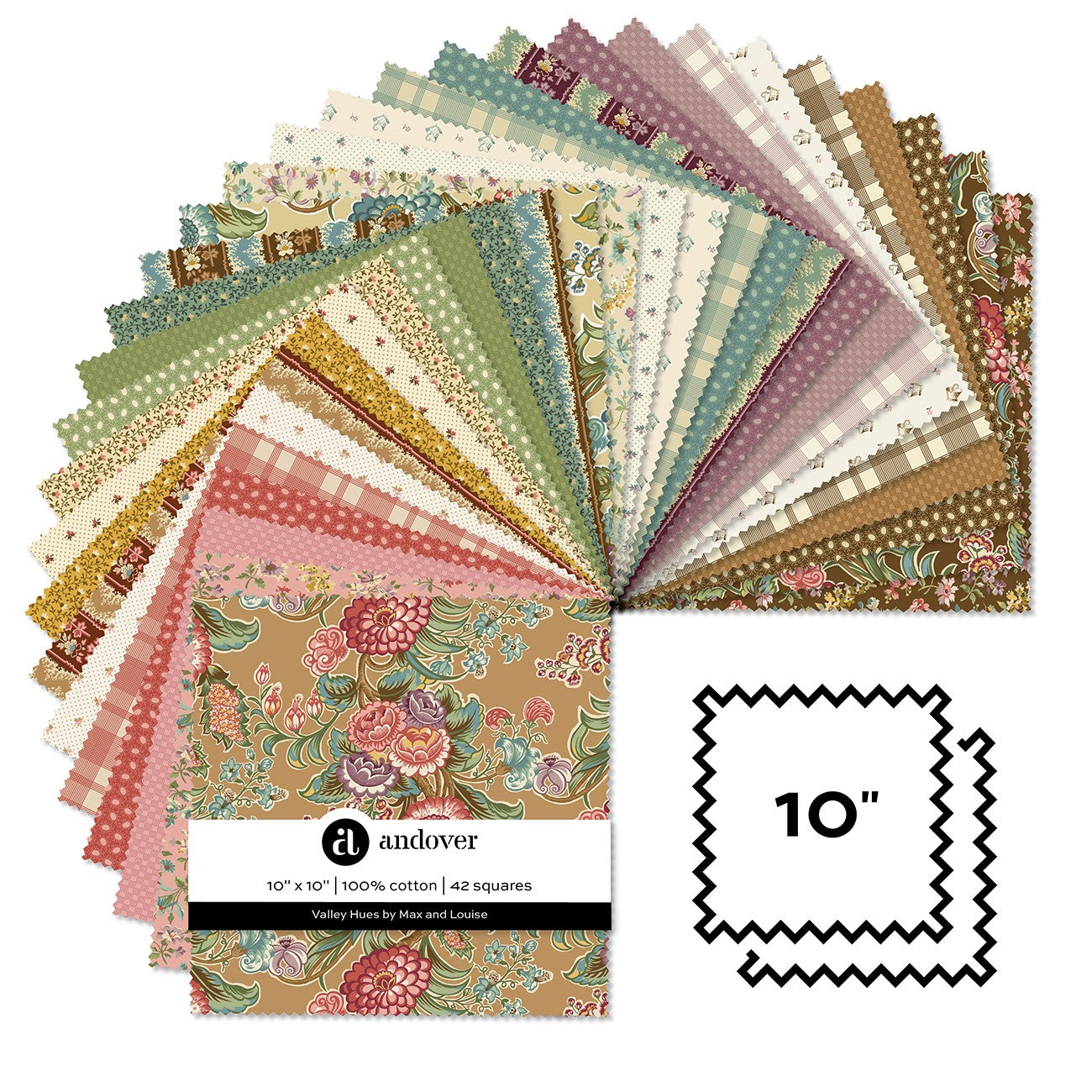 Valley Hues 10 Inch Square 42 Cuts Each