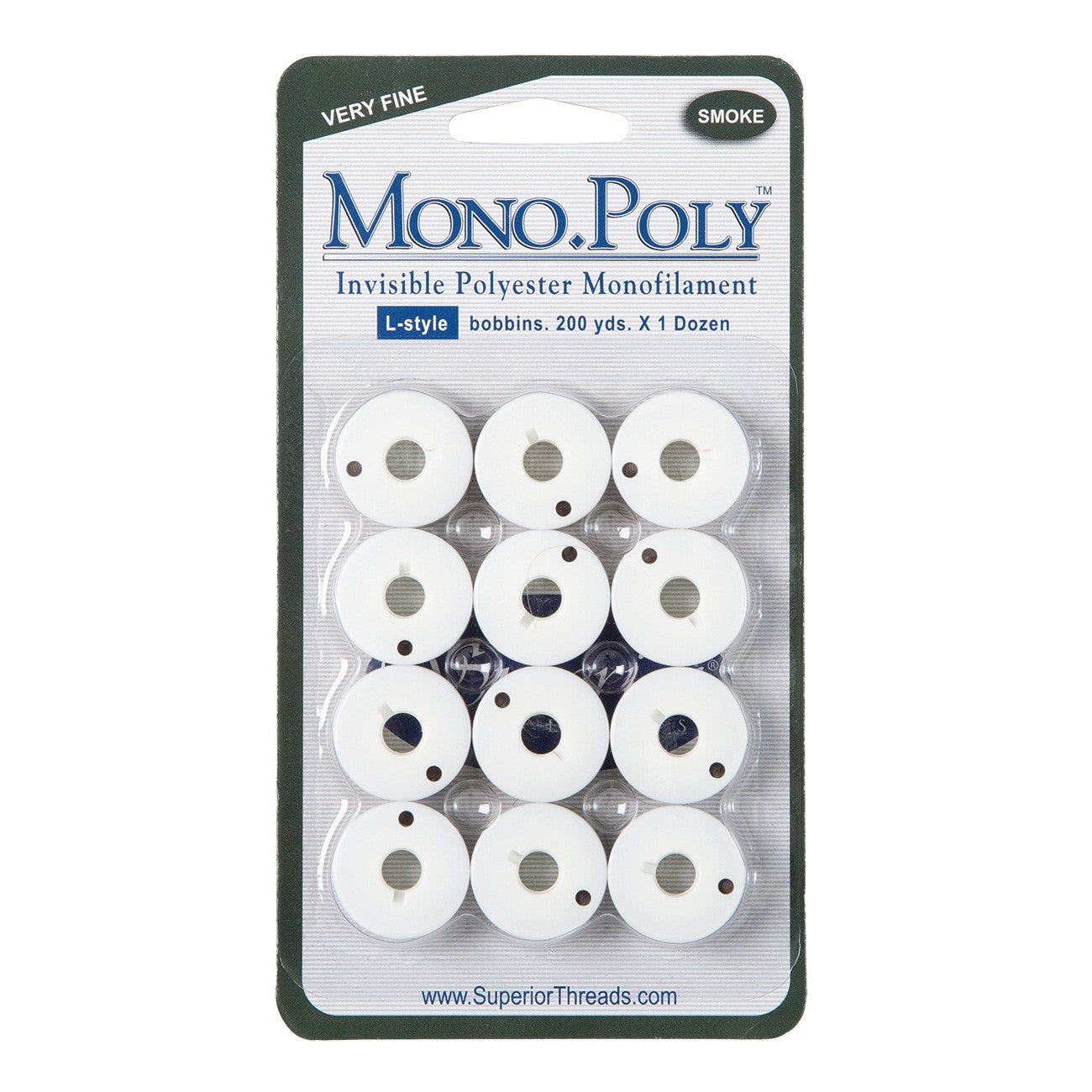 MonoPoly Smoke Prewound Bobbins Class L