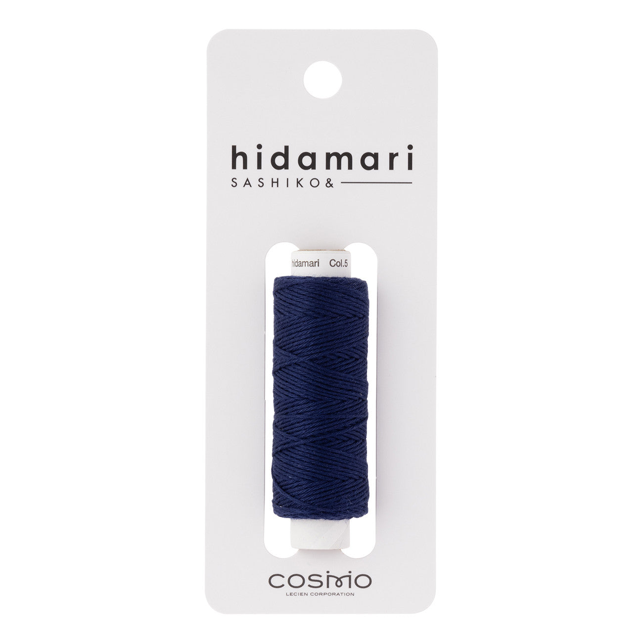Cosmo Hidamari Sashiko Solid Thread 30 Meters Indigo Blue