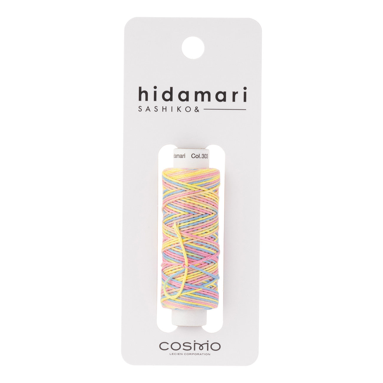 Cosmo Hidamari Sashiko Variegated Thread 30 Meters Rainbow Sorbet