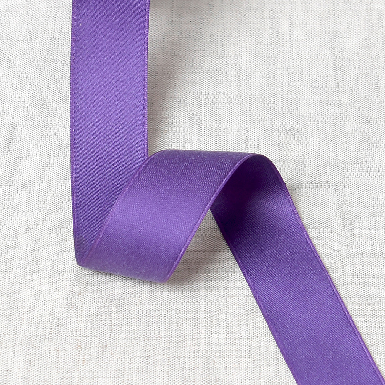 Cotton Satin Ribbon 9mm Purple