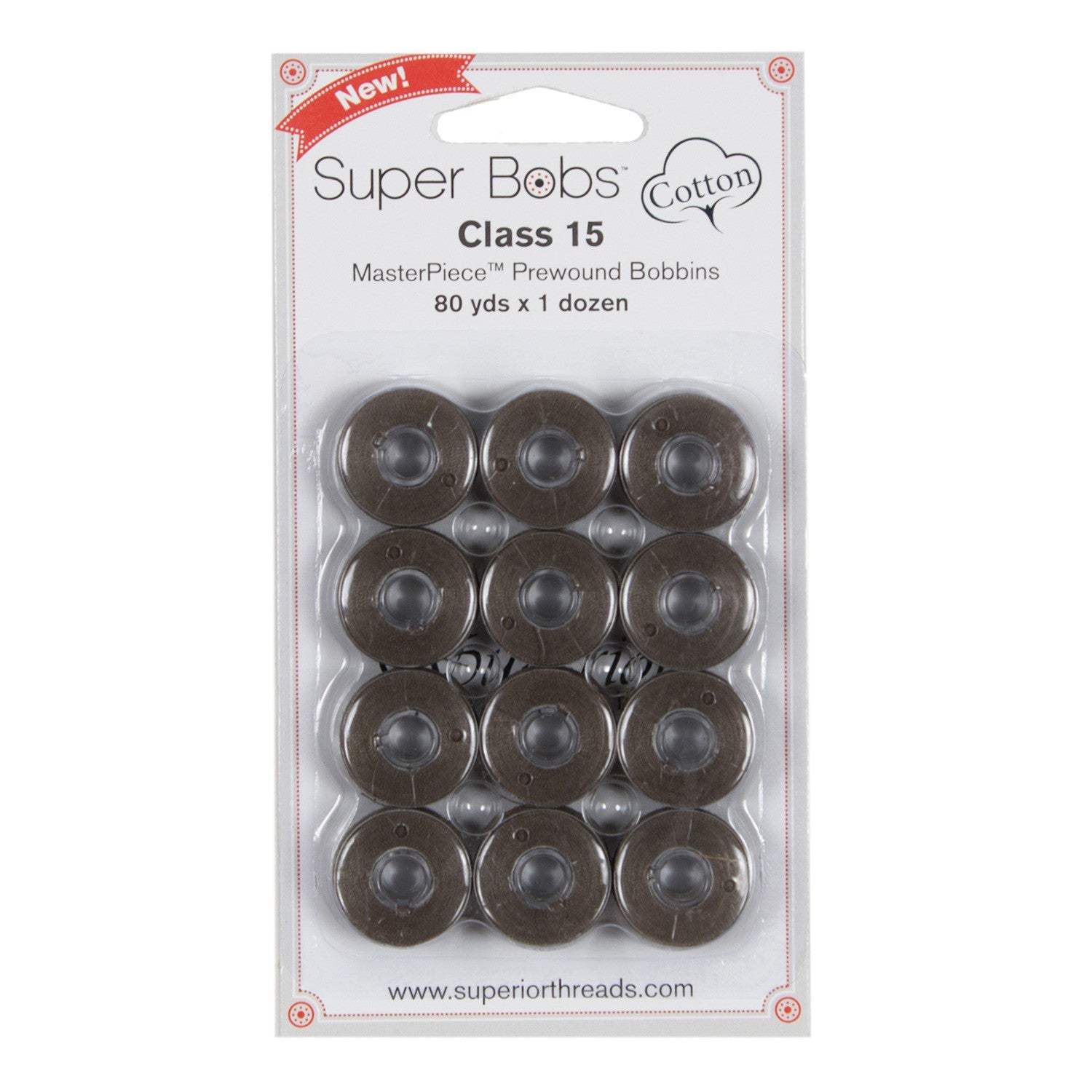 Super Bobs MasterPiece Cotton 80yd Prewound Bobbins 12ct Class 15 Nightscape