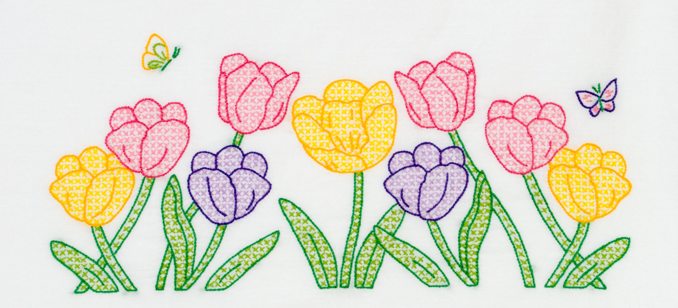 Beautiful Blooms Lace Edge Pillowcases
