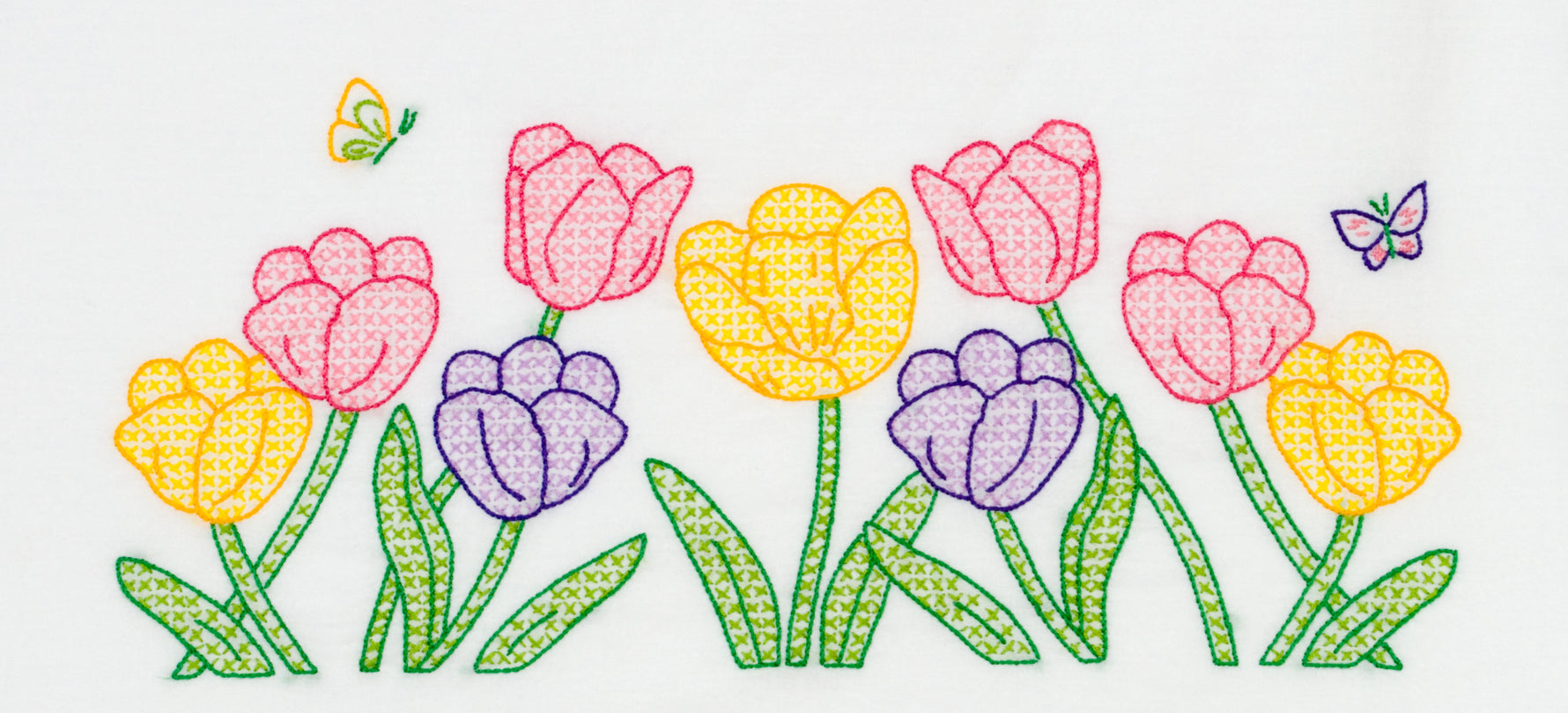 Beautiful Blooms Lace Edge Pillowcases