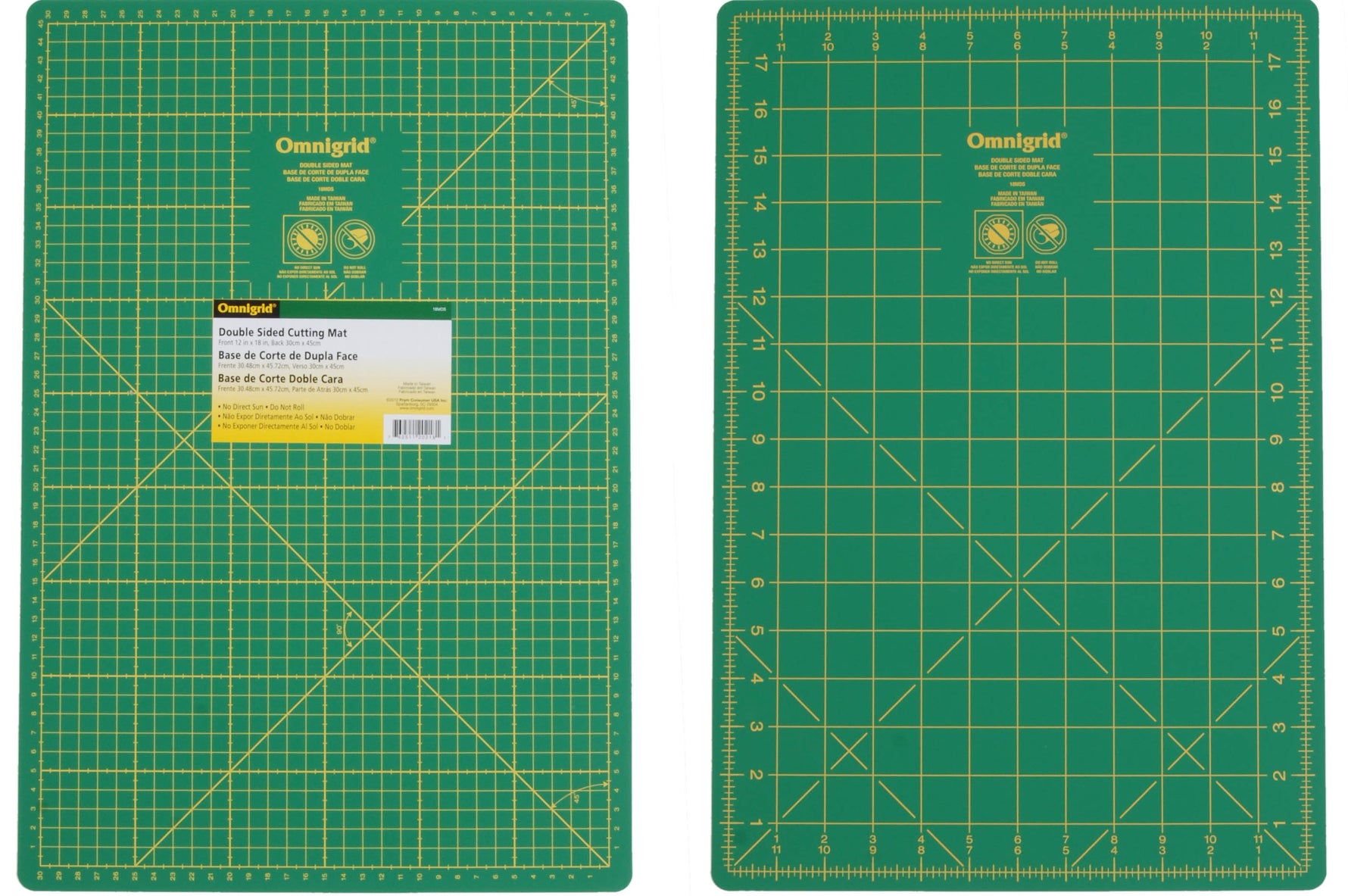 Cutting Mat Omnigrid Double Sided 12in x 18in