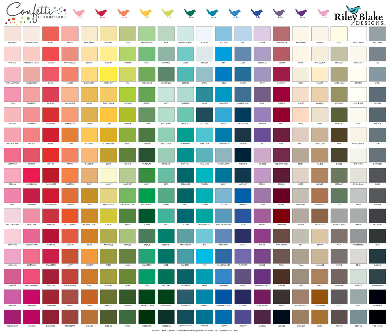 Confetti Cotton 35 1/2in x 43in Swatch Panel (1 panel. Cut, folded and bagged)