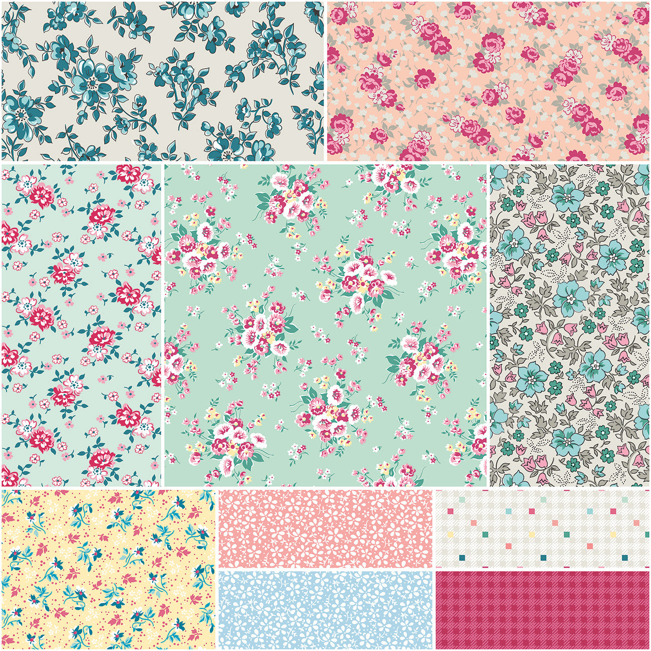 Precious Petites 1 Yard Bundle Mint, 10pcs/bundle