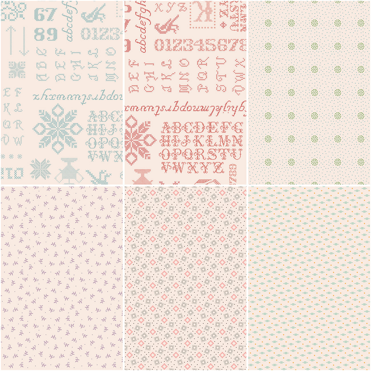 Piece & Plenty 1 Yard Bundle Latte, 6pcs/bundle