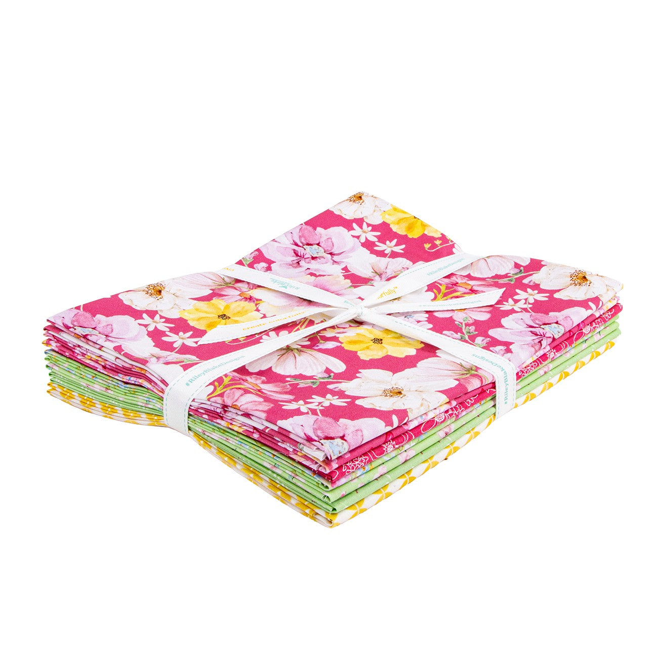 Painted Petals 1 Yard Bundle Pink, 7pcs