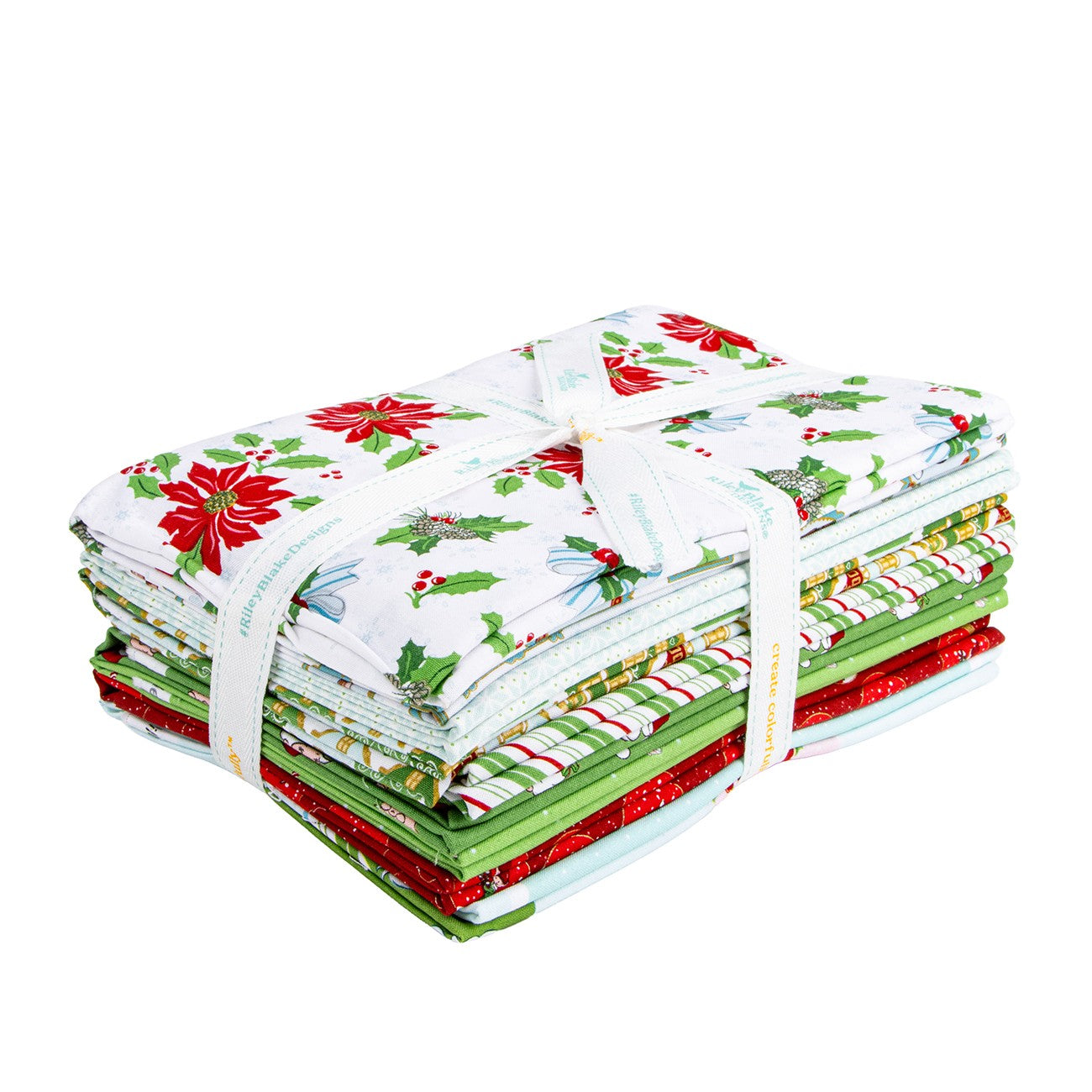 Claus & Co. 1 Yard Bundle White, 9pcs