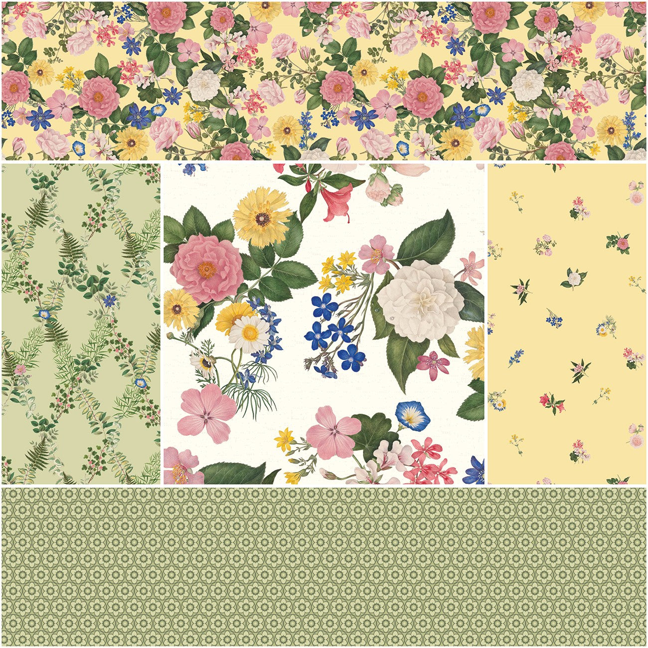 Everbloom 1 Yard Bundle Cream, 5 Pcs.