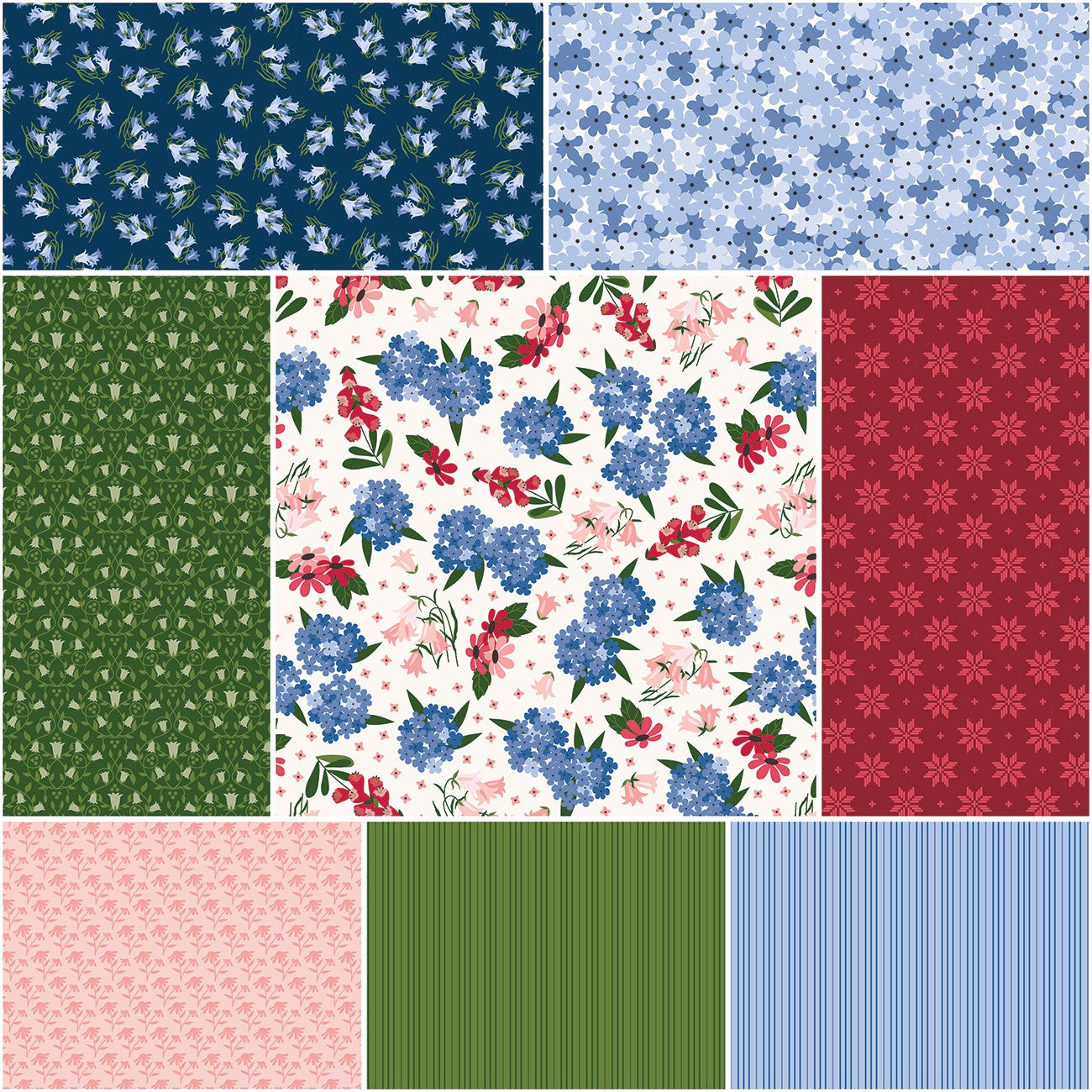 Foxglove 1 Yard Bundle Cream, 8 Pcs.