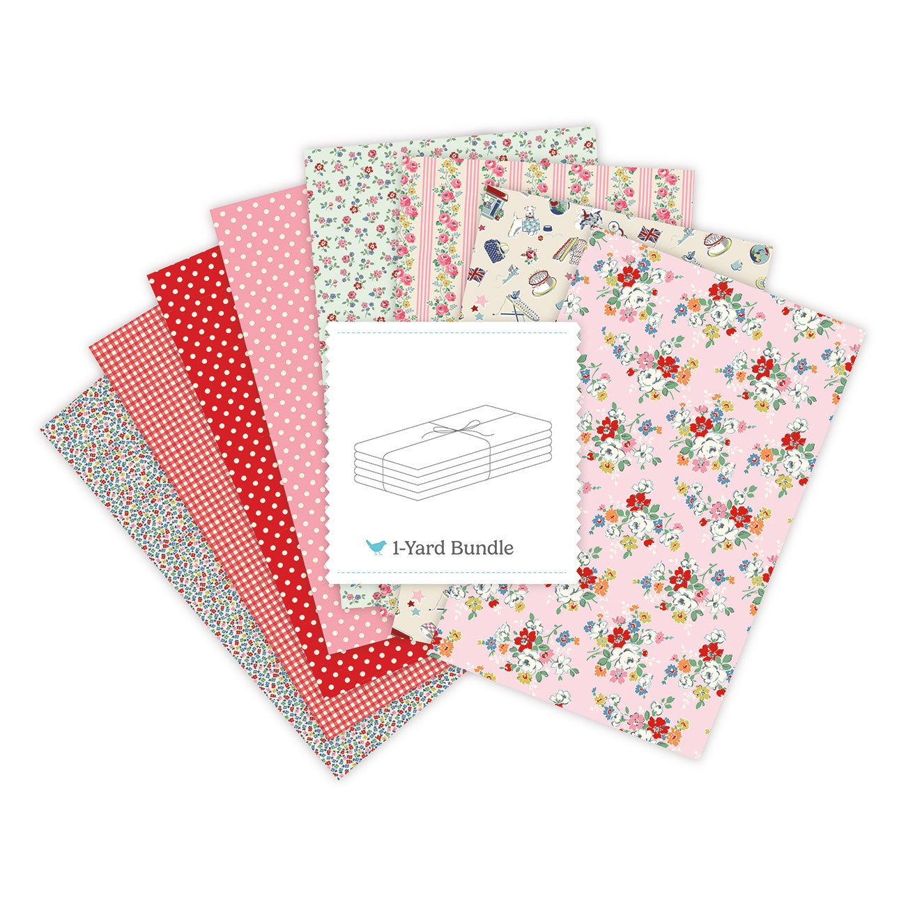 Cath Kidston® Signature Collection 1 Yard Bundle Pink, 8pcs