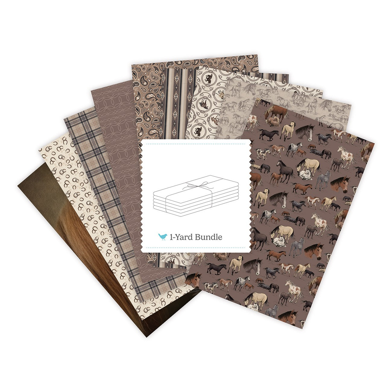 Horseshoe Creek 1 Yard Bundle Linen, 9 Pcs.