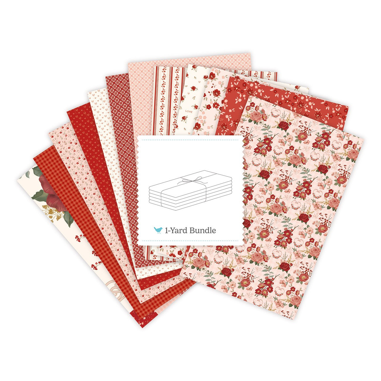 To My Love 1 Yard Bundle Pink, 12 Pcs.