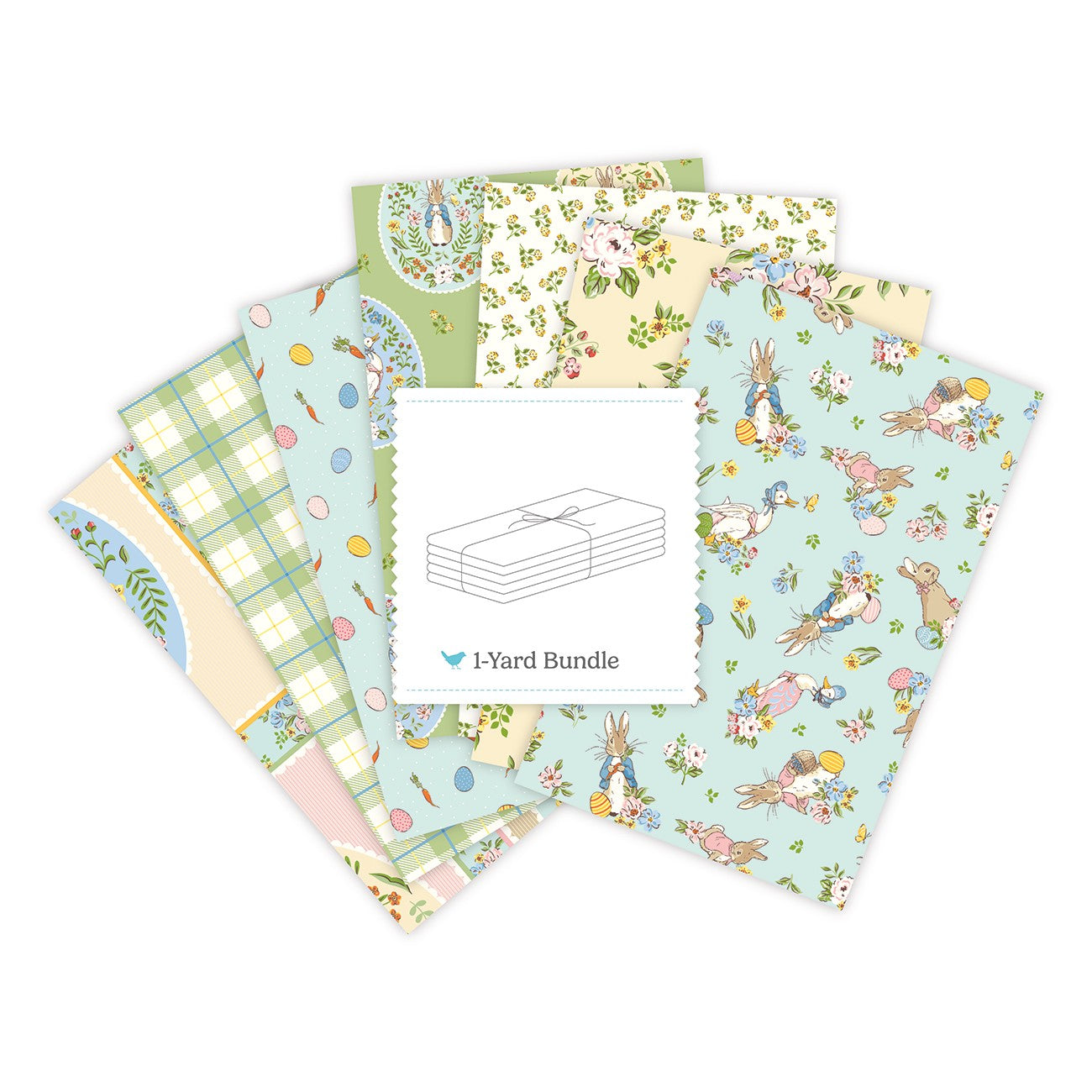 Peter Rabbit™ Spring 1 Yard Bundle Bleached Denim, 8 Pcs.