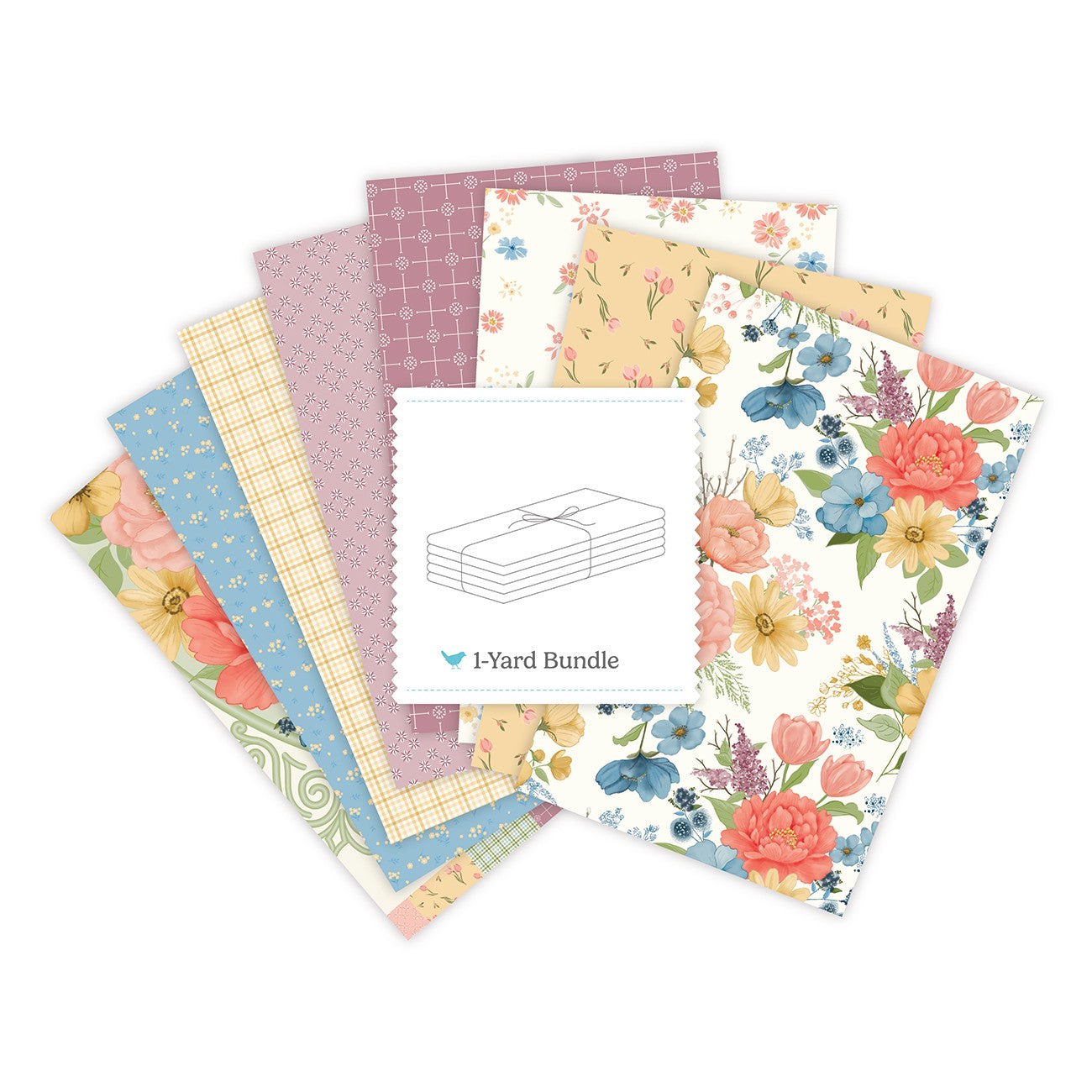 Promise of Spring 1 Yard Bundle Cream, 8 Pcs.