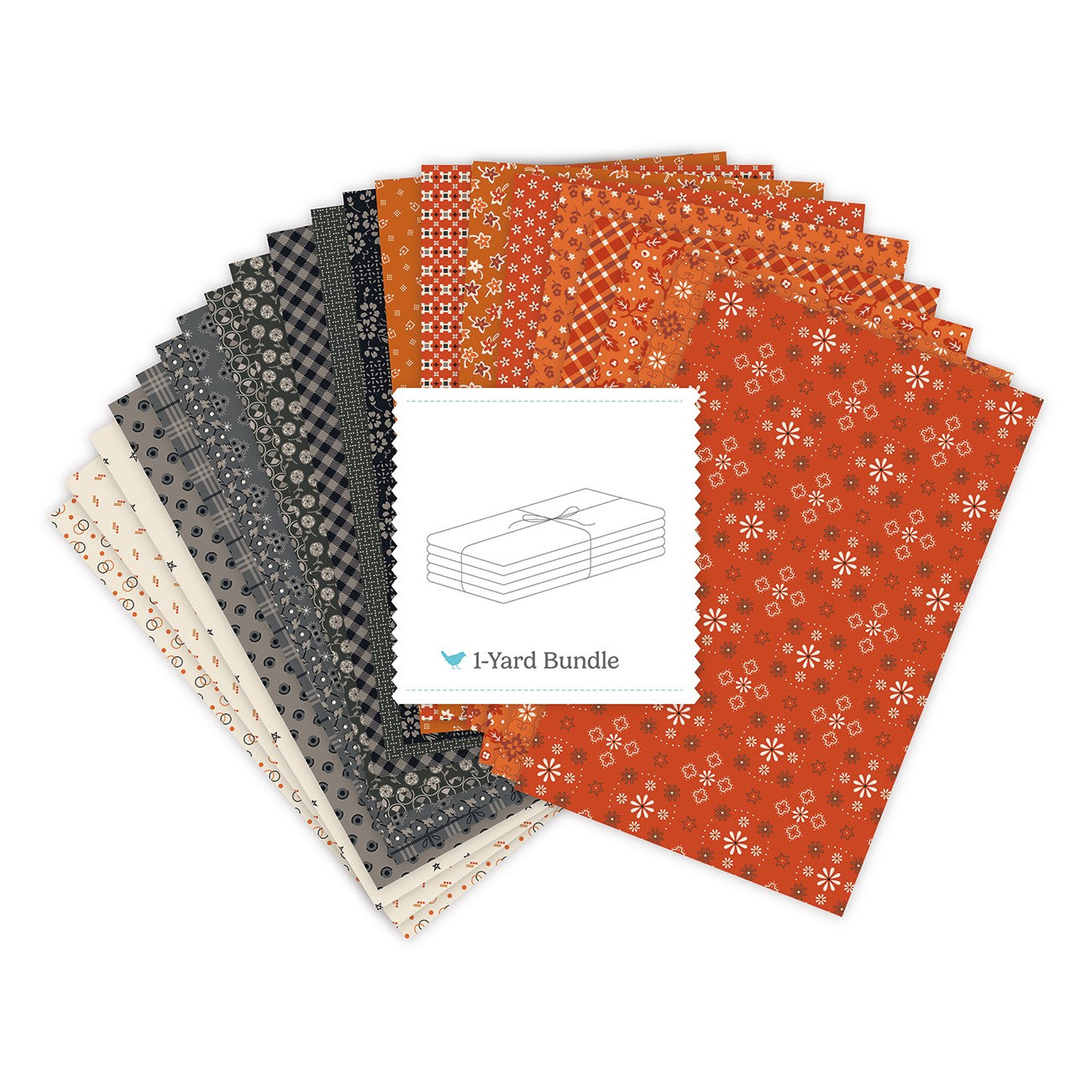 Pumpkin & Licorice 1 Yard Bundle, 21 Pcs.