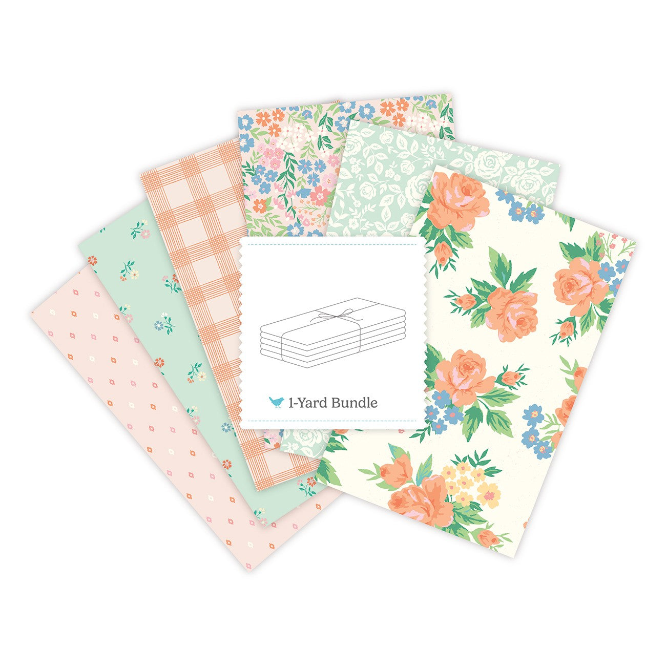 Spring Meadows 1 Yard Bundle Cotton, 6 Pcs.