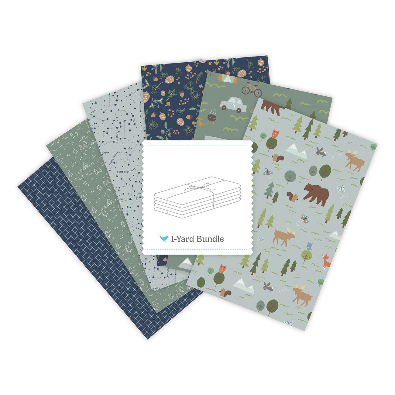 Upper Pines 1 Yard Bundle Chambray, 6 Pcs.