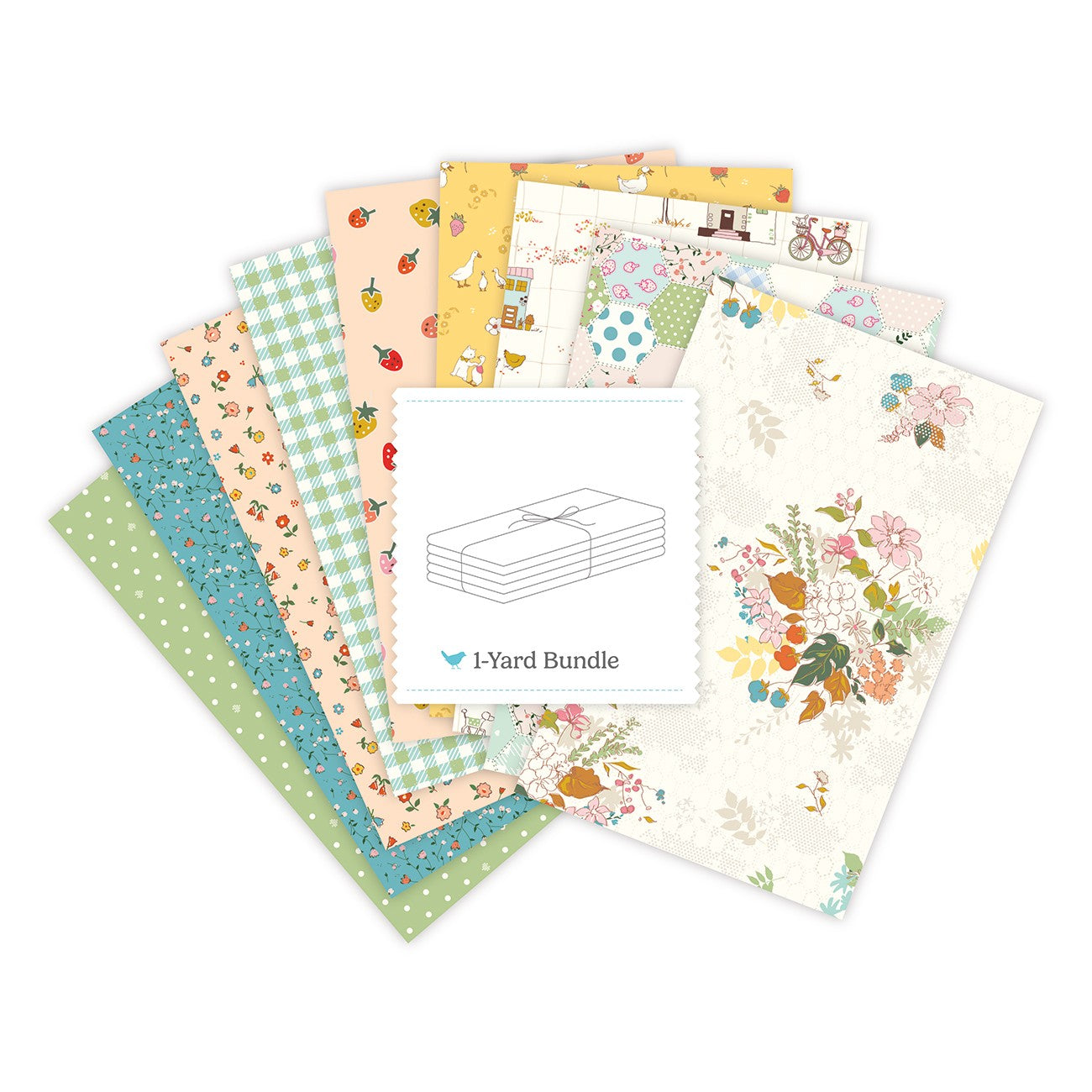 Ashmere 1 Yard Bundle Cream, 9 Pcs.