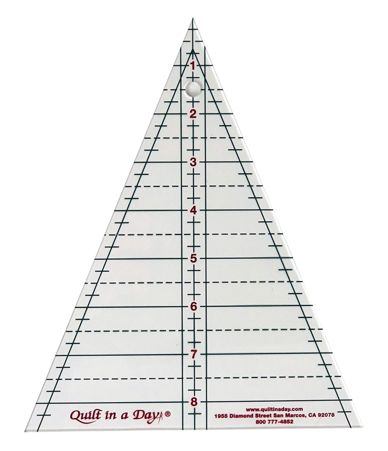 Quilt In A Day Kaleidoscope 45 Degree Triangle Ruler 8-1/2in