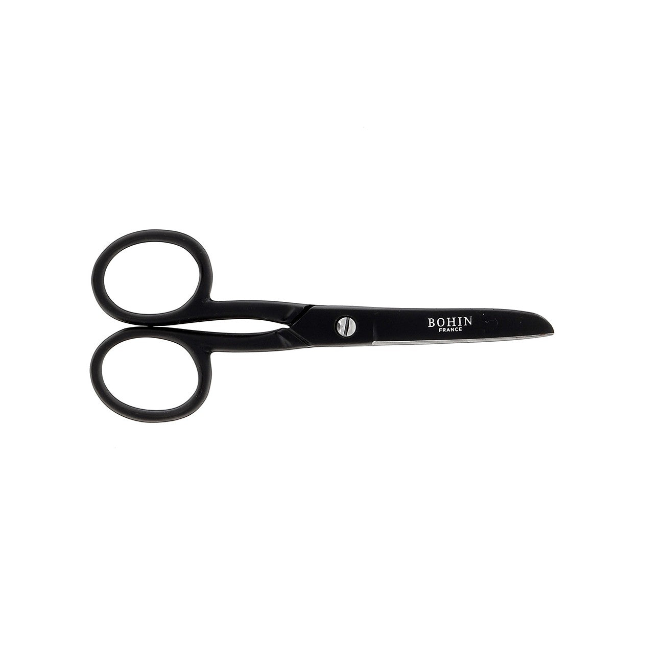 Flat Blade Epoxy Scissors 4-1/2in Black
