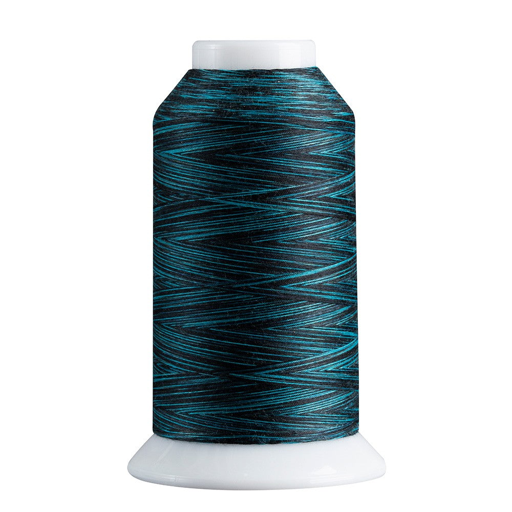 Superior Spirit 40wt Polyester 1650yd Variegated Thread Teal Black