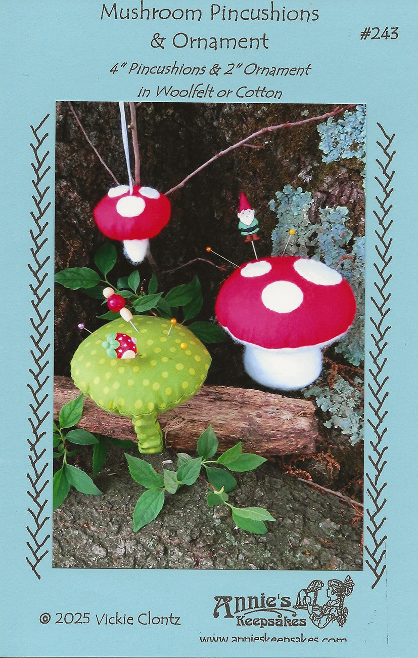 Mushroom Pincushions & Ornament