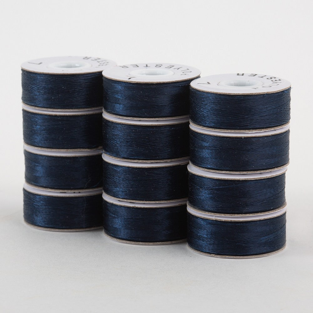 SuperBobs Polyester Bobbin 12pk L-Style Dark Blue