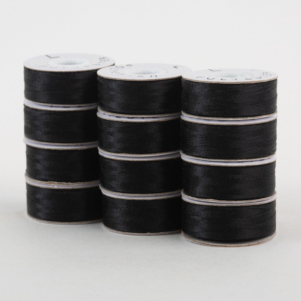SuperBobs Polyester Bobbin 12pk L-Style Black