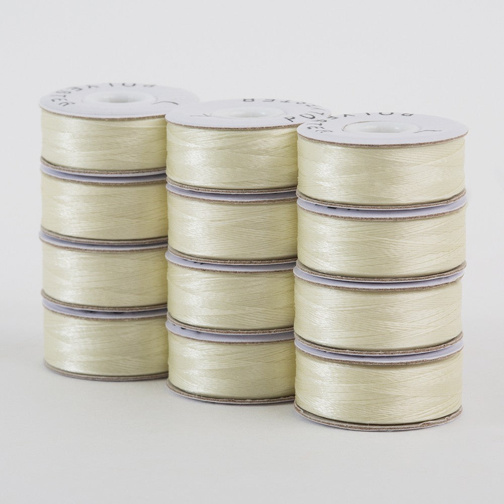 SuperBobs Polyester Bobbin 12pk L-Style Ivory