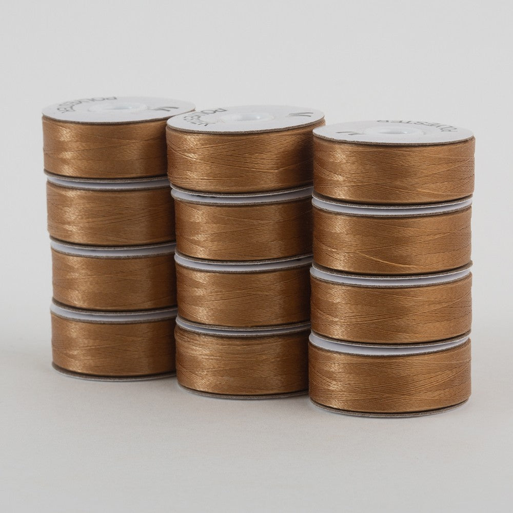 SuperBobs Polyester Bobbin 12pk M-Style Medium Brown