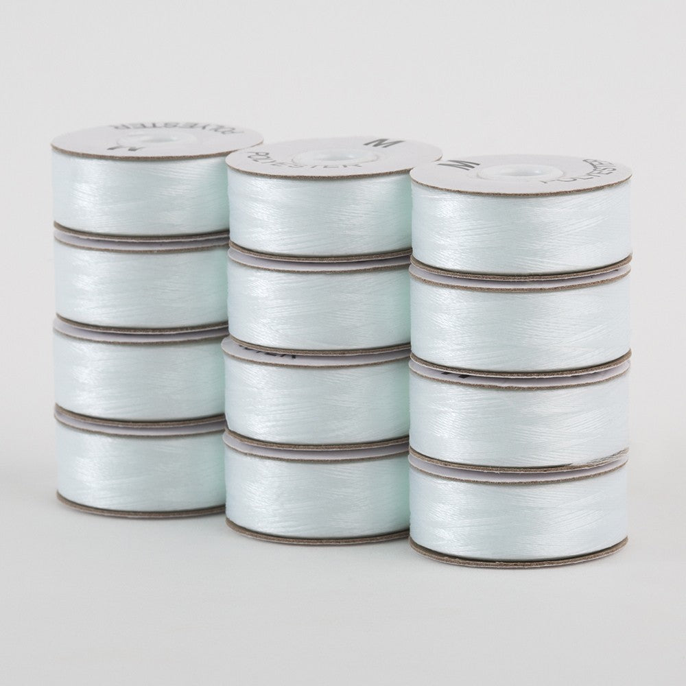SuperBobs Polyester Bobbin 12pk M-Style Lace White
