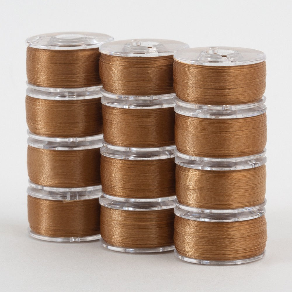 SuperBobs Polyester Bobbin 12pk Class 15 Medium Brown