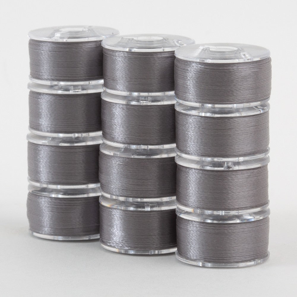 SuperBobs Polyester Bobbin 12pk Class 15 Gray